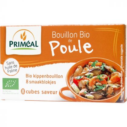 BOUILLON DE POULE CUBE BIO 80G PRIMEAL
